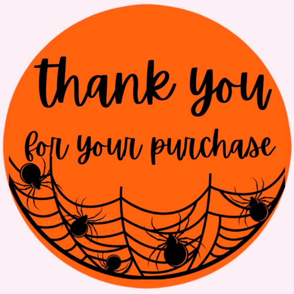 thank you for your purchase spiderweb - packaging stickers for halloween new